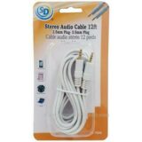 SD Stereo audio cable 12ft, 3.5mm-3.5mm plugs