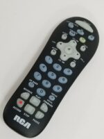 RCA universal remote, simple easy to use, 2 AA batteries included, replaces and consolidates most major brand remotes, simplifies device setup with automatic, brand, manual and direct code search methods, enables direct access to new HD over-the-air digital sub-channels (like 59.1), works with over 325 brands