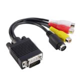 HIGH SPEED VGA/SVGA cable, VGA to 3RCA female + S-Video