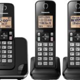 Panasonic KXTGC383B Dect_6.0 3-Handset Landline Telephone