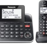 Panasonic KXTGF872CB 2-in-1 Corded/Cordless Phone, 2 Handsets, Black