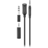 Insignia NS-HZ5302 Headphone Extension 12' Kit & Adapters, Black