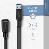 Insignia- 12' USB 3.0 Extension Cable , Black