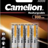 Camelion HR03 1.2 V 900 mAh AAA Micro Nickel Metal Hydride Rechargeable Battery (Pack of 4)