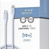 Insignia 10' Lightning to USB-C Cable, Light Purple