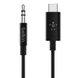 Belkin Rockstar USB-C to Aux Cable for LG, HTC, Apple iPad Pro, and More (3ft, Black),