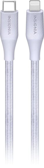 Insignia 10' Lightning to USB-C Cable, Light Purple - Image 2
