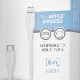 Insignia 6' Lightning to USB-C Charge and Sync Cable, Moon Gray