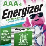 Energizer Rechargeable AAA Batteries, Recharge Power Plus Triple A Battery Pre-Charged, 4 Count