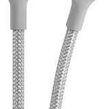 SCOSCHE Strikeline Premium USB-A to USB-C Sync and Charge Braided Cable, 10Feet, Silver
