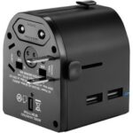 Insignia NS-MUTA2U-C All-in-One Travel Adapter, Black - Image 2