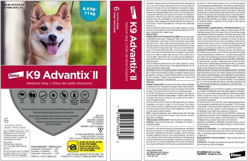 K9 Advantix II Flea and Tick Treatment for Medium Dogs weighing 4.6 kg to 11 kg - Image 2