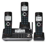 VTech 3-Handset Extended Range Cordless Phone with Bluetooth Connect to Cell, Smart Call Blocker and Answering System, IS7256-3 - Black