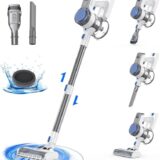 Cordless Stick Vacuum, 22000pa Powerful Suction Cordless Vacuum Cleaner, LED Display & Headlights