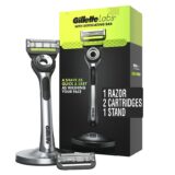 Gillette Labs Mens Razor with Exfoliating Bar, Shaving Kit for Men