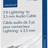 Insignia 3 ft. Lightning/3.5mm Stereo Audio Cable, White