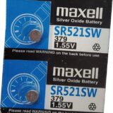 Maxell SR521SW, 379 Coin Type 1.55V Micro Silver Oxide Battery