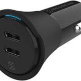 Scosche PD40 PowerVolt 40-Watt USB Type-C Fast Car Charger Power Delivery 3.0, Dual USB-C Charger