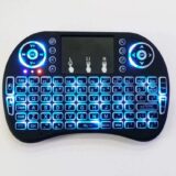 Mini backlit keyboard, mini wireless keyboard mouse combo, multi-media remote control with touchpad function