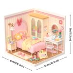 Rolife Super Creator  Lovely Pink Bedroom Diy Miniature House Kit - Image 2