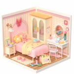 Rolife Super Creator  Lovely Pink Bedroom Diy Miniature House Kit - Image 3
