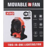 X20 Camping Portable with LED Light  Fan- Type C Charger